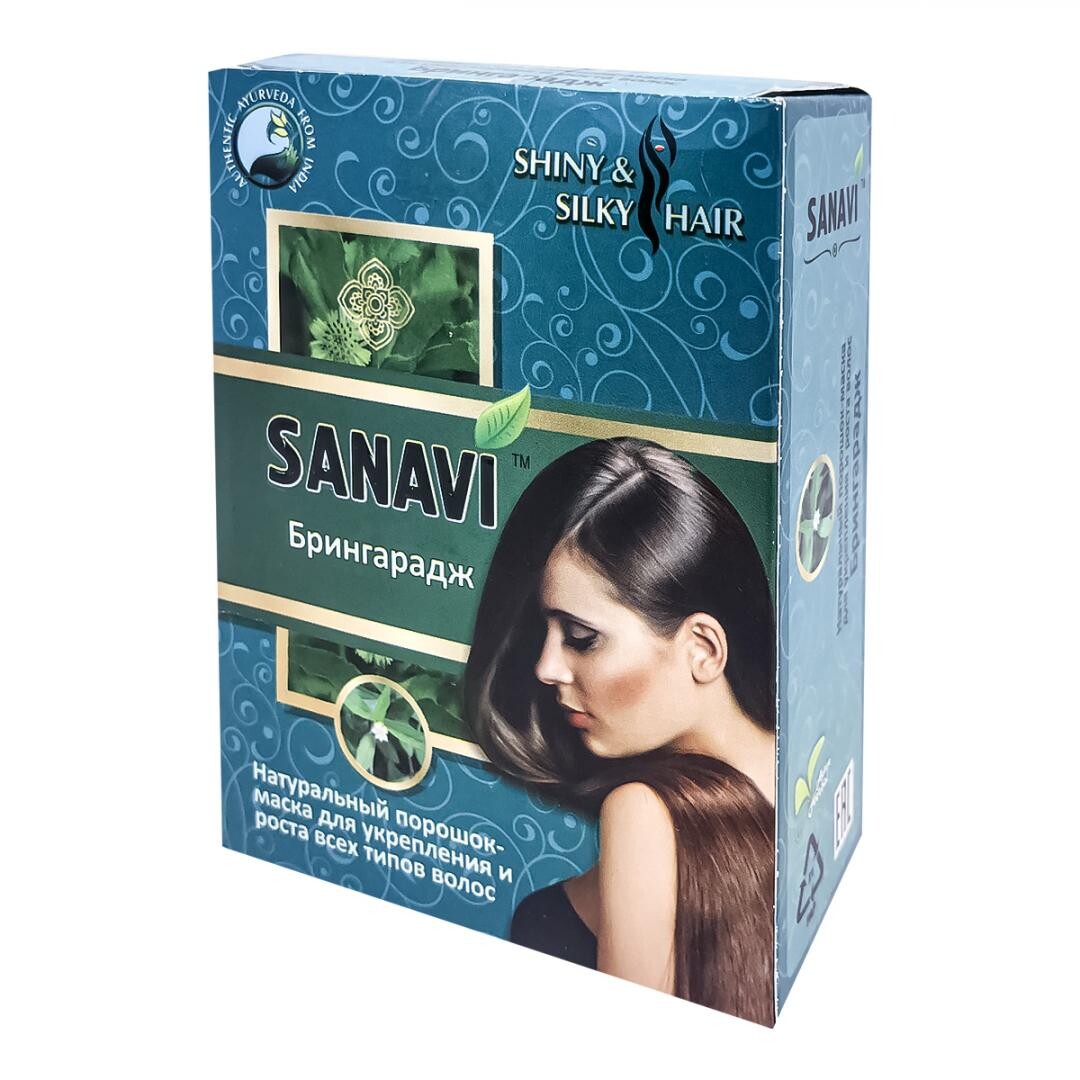 фото Порошок-маска для ухода за волосами брингарадж 100гр sanavi