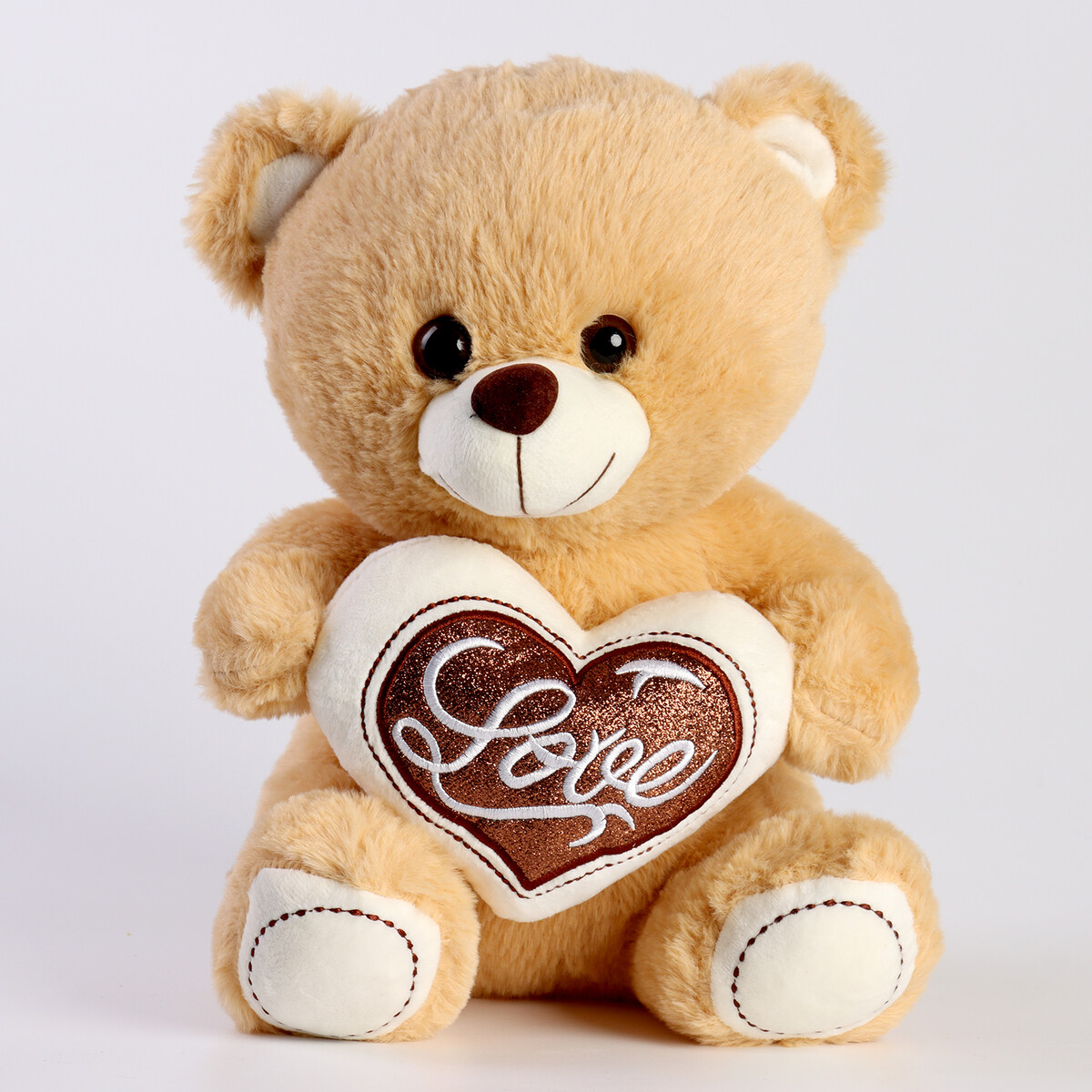 Мягкая игрушка мягкая игрушка abtoys медведь с сердцем love 18 см