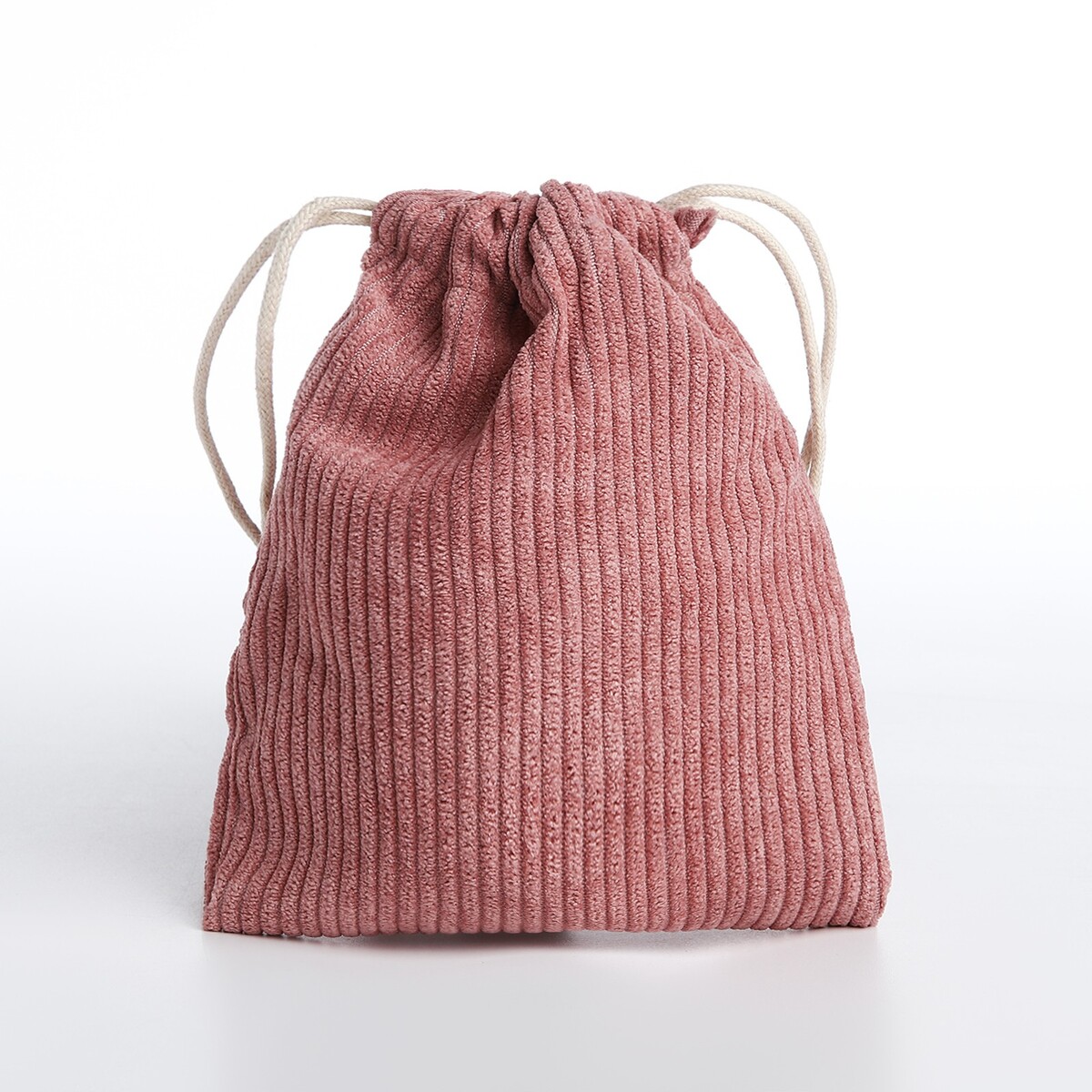 фото Косметичка - мешок с завязками, цвет розовый no brand