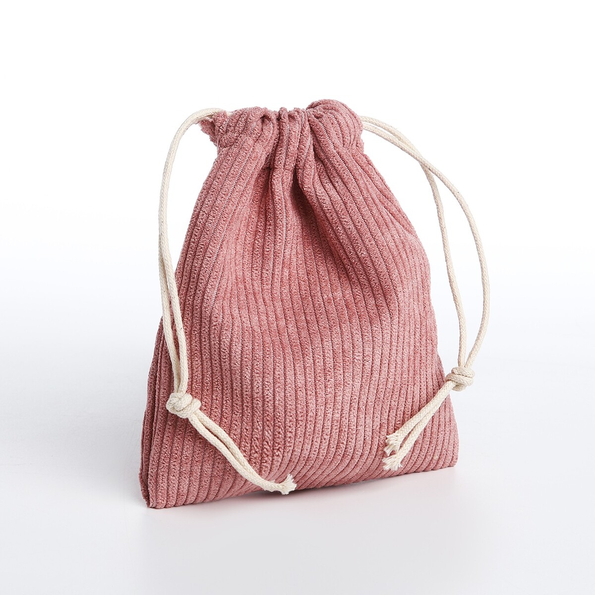 Косметичка - мешок с завязками, цвет розовый сумка мешок на молнии розовый