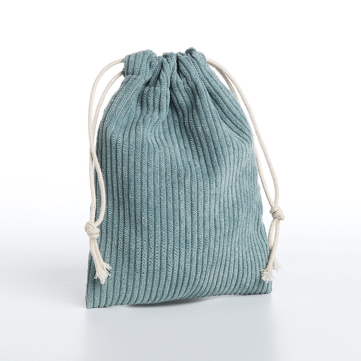 Косметичка - мешок с завязками, цвет голубой косметичка мешок с завязками горчичный