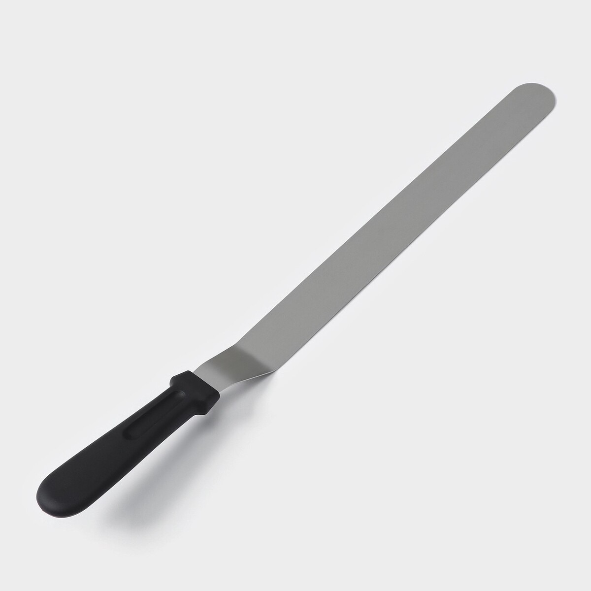 Лопатка-палетка с пластиковой ручкой, изогнутая, 40 см, рабочая часть 30 см, цвет черный лопатка палетка с пластиковой ручкой изогнутая 27 см рабочая часть 14 5 см