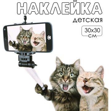 Наклейка 3д интерьерная котики 30*30см