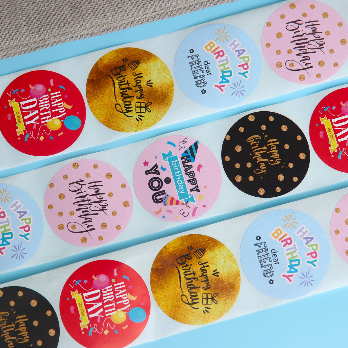 

Наклейки для цветов и подарков, Разноцветный