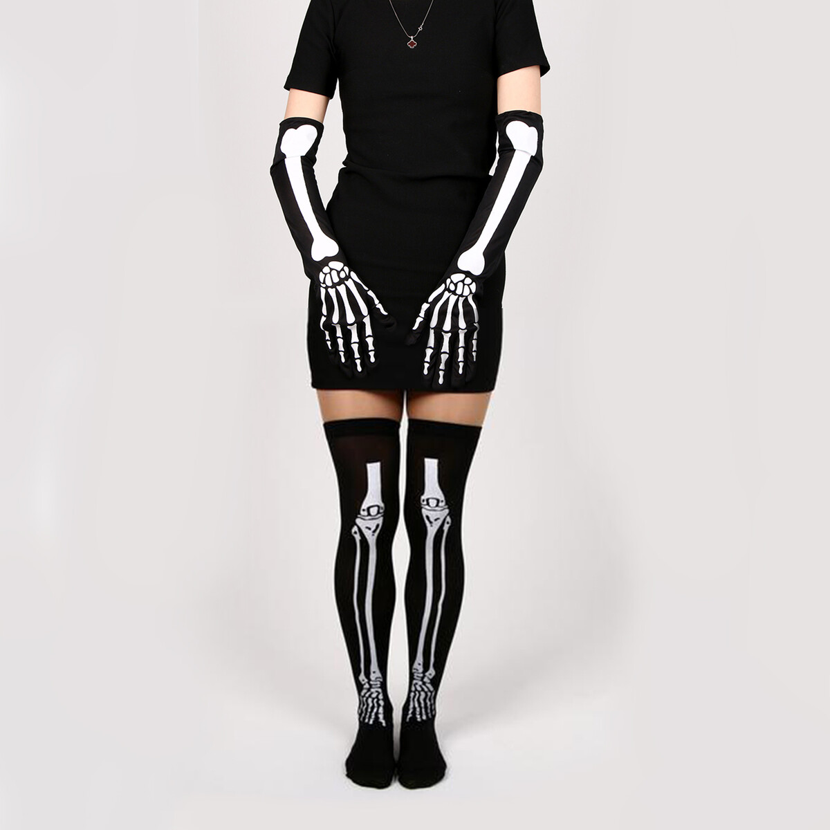 Карнавальный набор карнавальный набор кости гольфы длинные перчатки