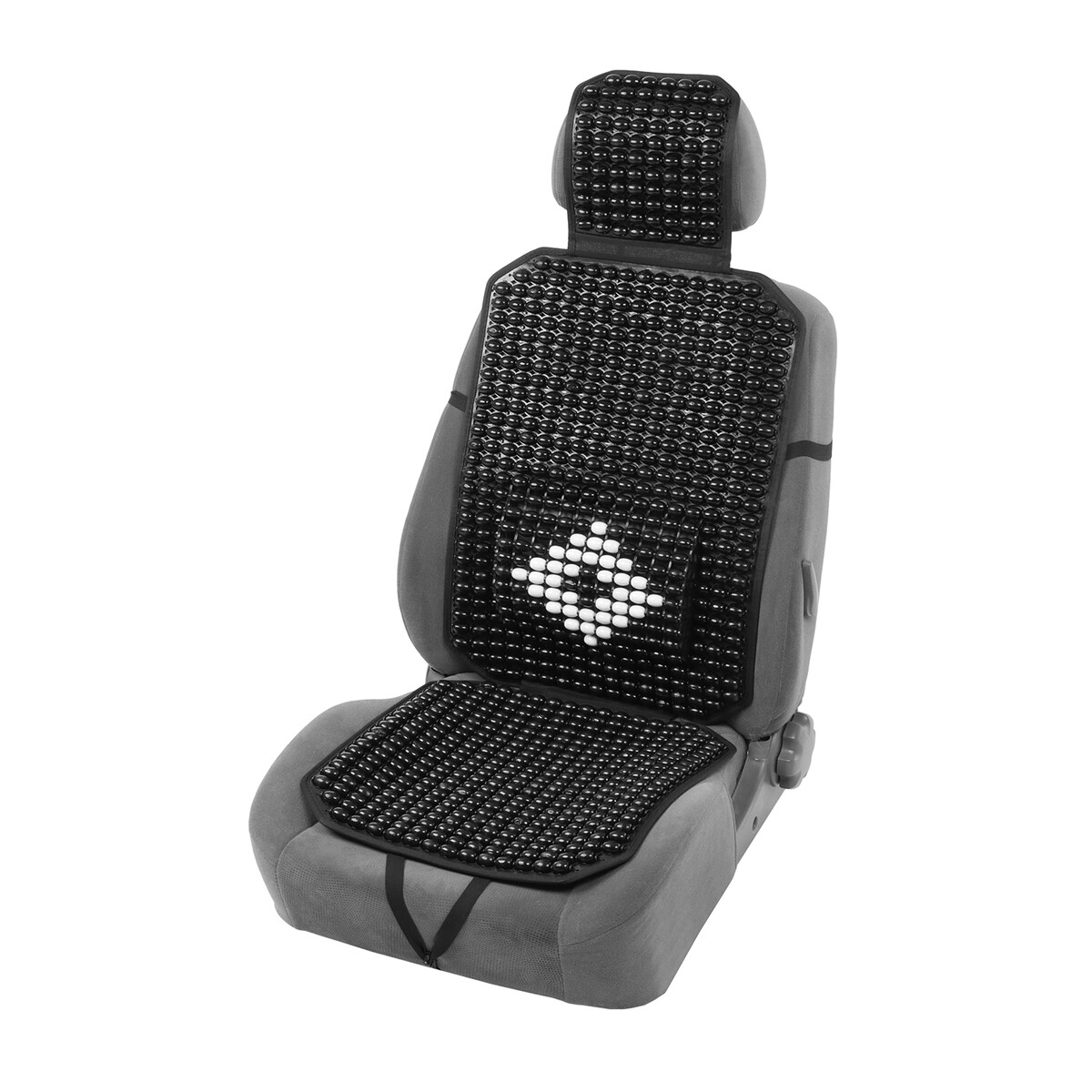 Накидка-массажер на сиденье, 126×43 см, с поясничной опорой, черный накидка массажер на сиденье из бамбука 37 х 36 см светлый