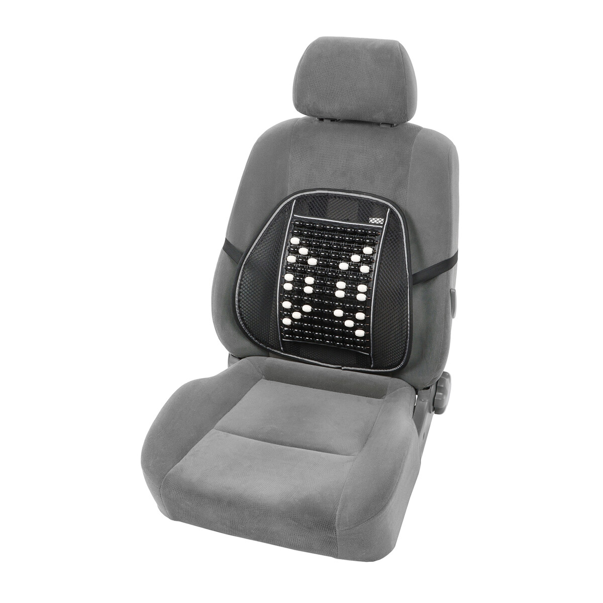 фото Ортопедическая спинка на сиденье с массажером, 40×40 см, черный no brand