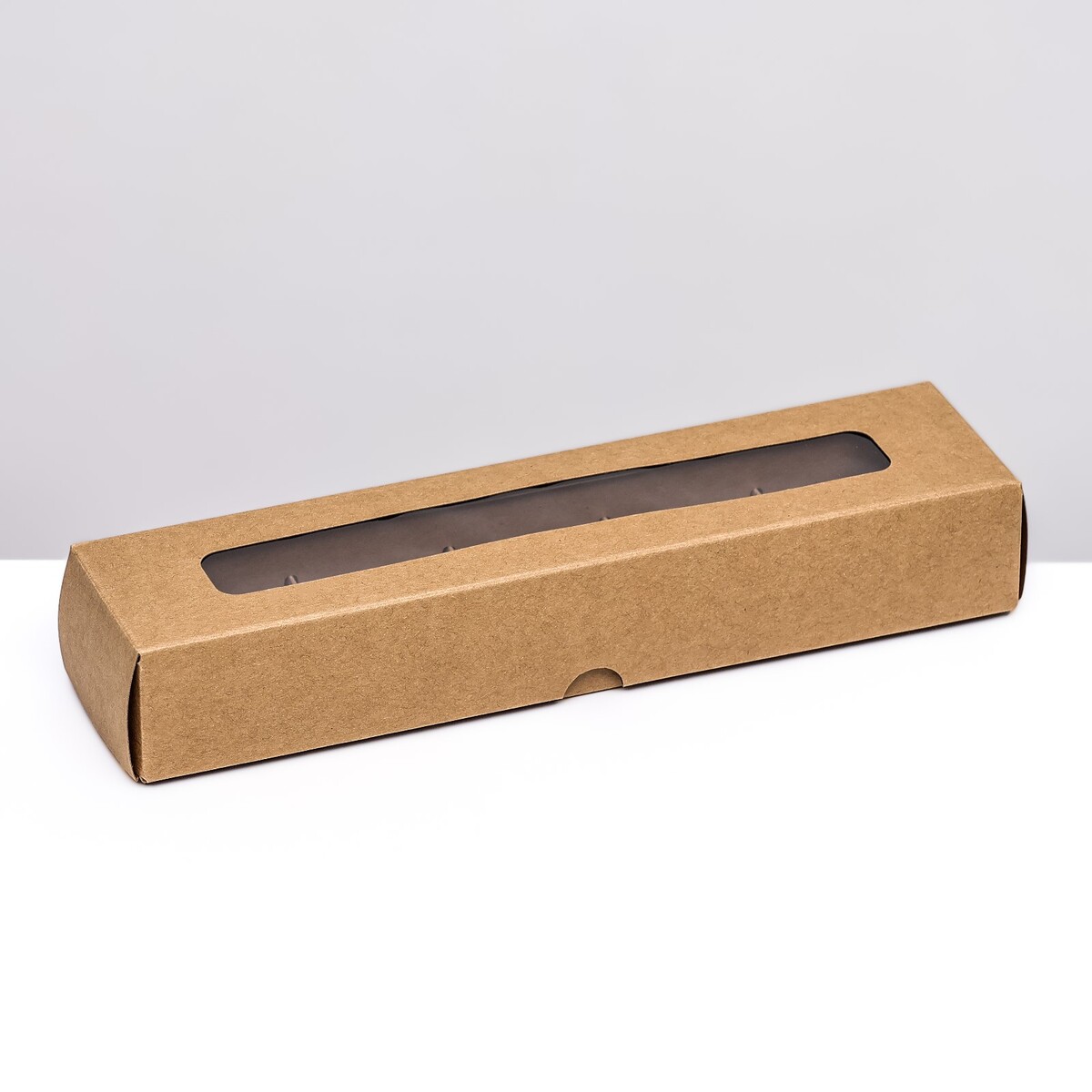 Коробка складная под 5 конфет, крафт, 5 х 22 х 3,5 см UPAK LAND, цвет коричневый