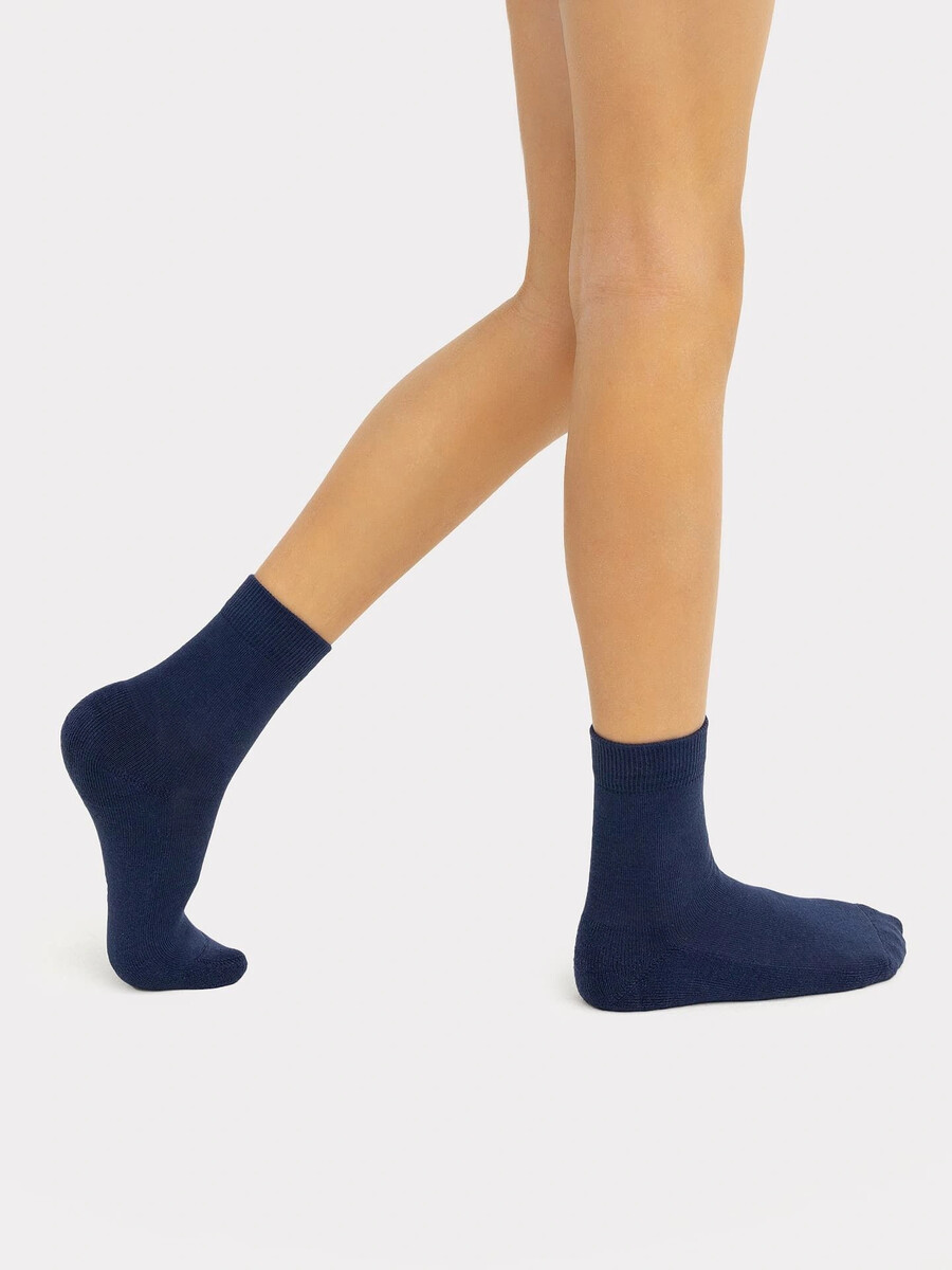 Носки детские темно-синие с плюшевым следом носки детские эра горошки 40