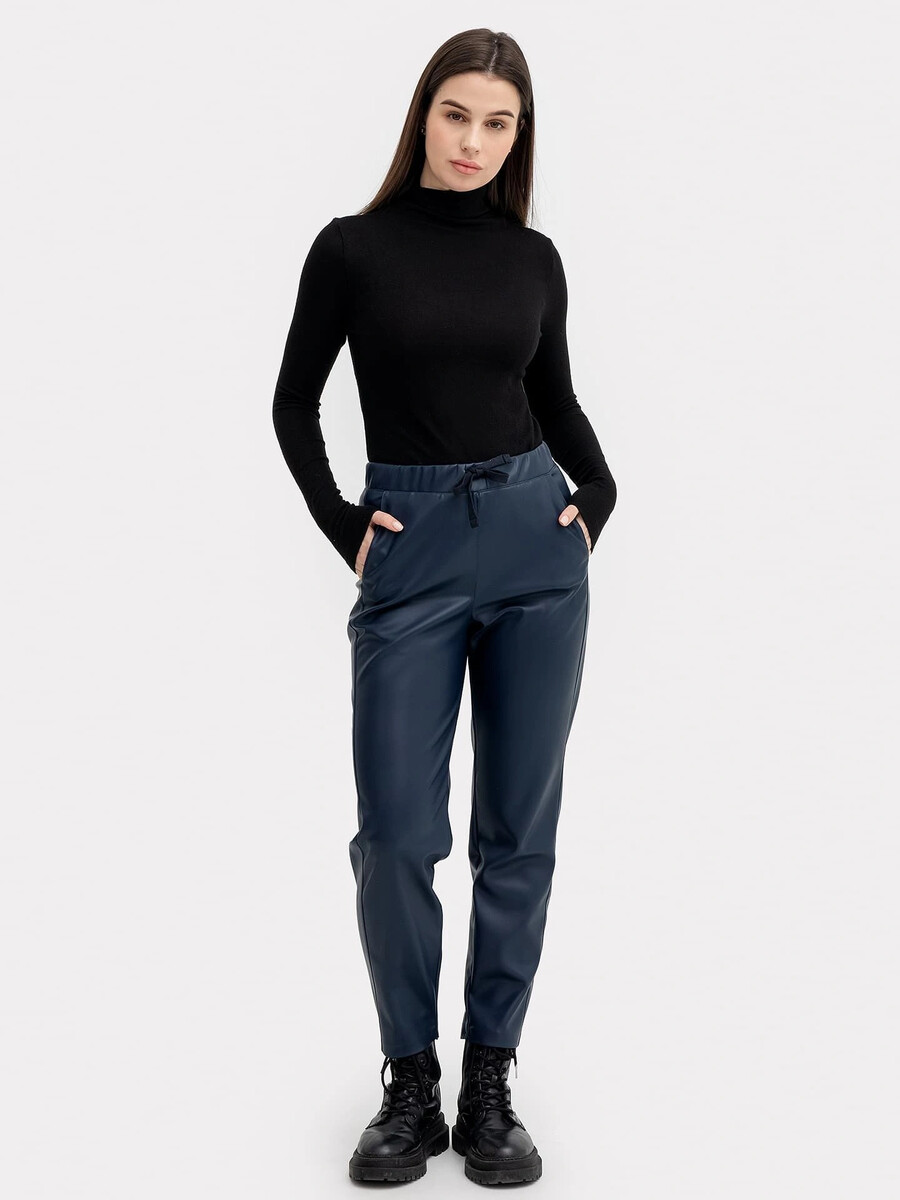 Брюки женские синие из экокожи women jeans high waist pockets button seamless leggings skinny pencil pants jeans 2022 джинсы женские модные