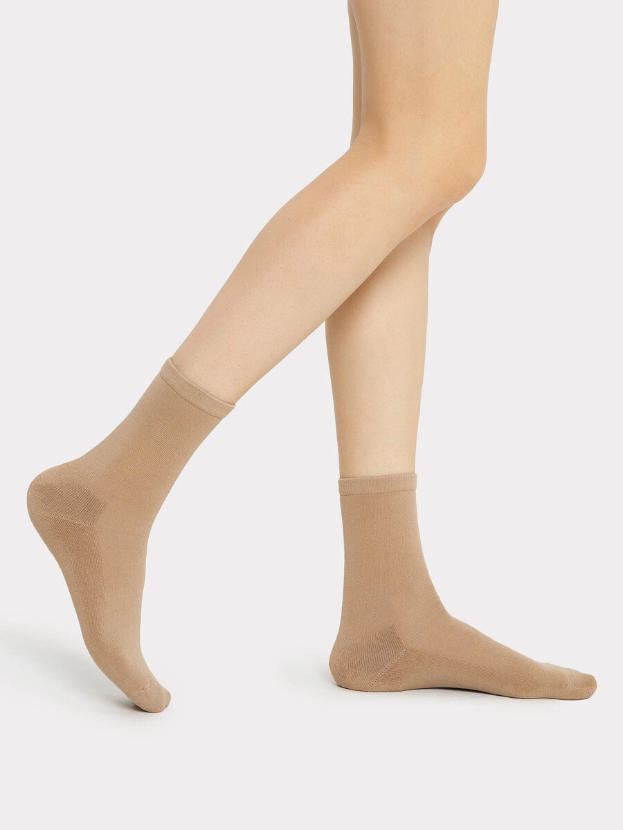 

Носки женские коричневые с плюшевым следом, Капучино