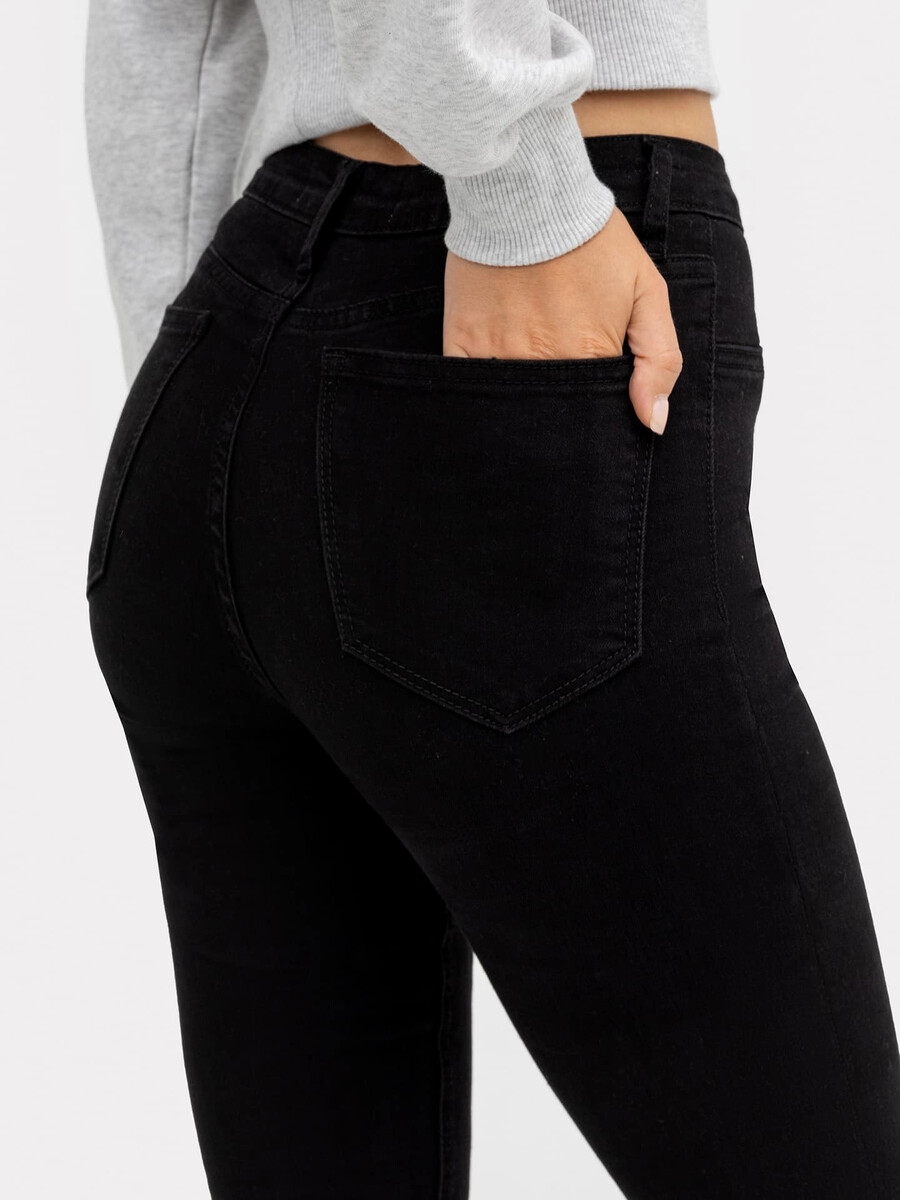 фото Брюки женские джинсовые черные mark formelle