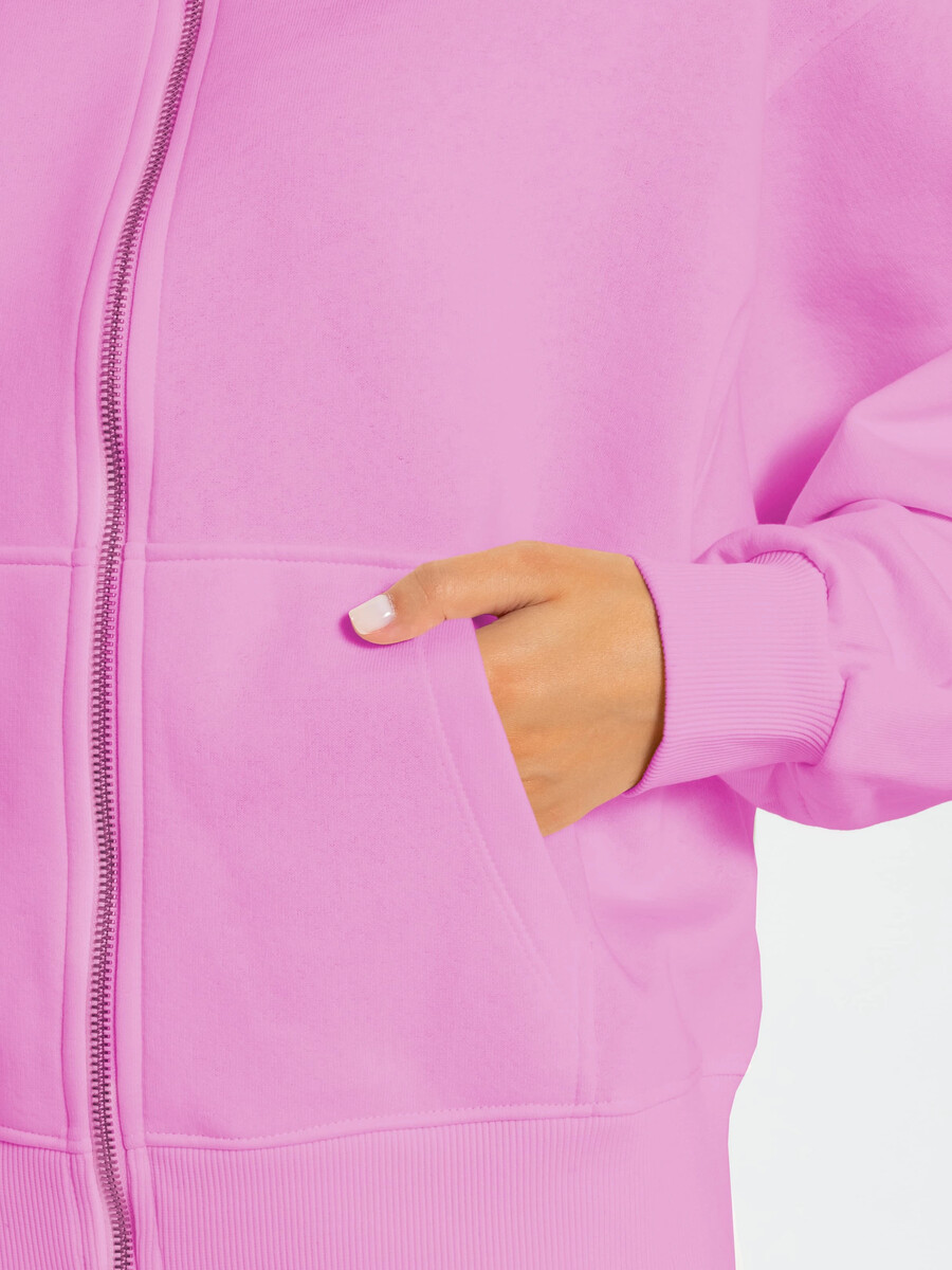 Толстовка женская на молнии в розовом оттенке Mark Formelle, цвет фрезия 07623283 - фото 4
