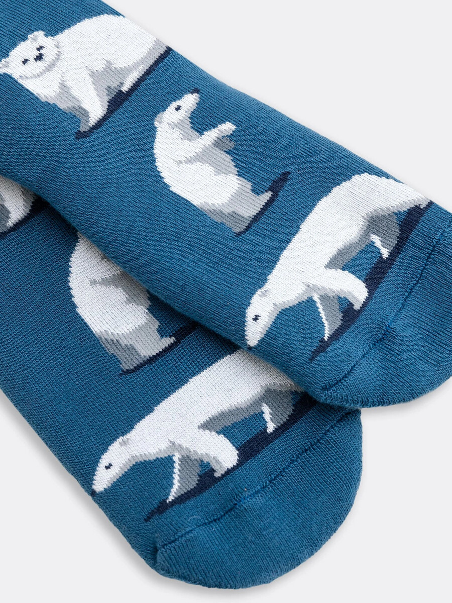 фото Носки детские синие с рисунком в виде медведей mark formelle