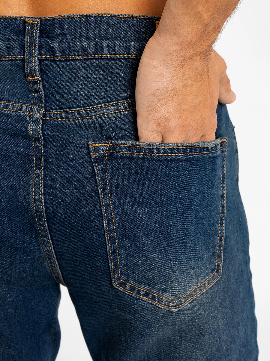 Брюки джинсовые мужские в темно-синем цвете Mark Formelle 07623365 - фото 5