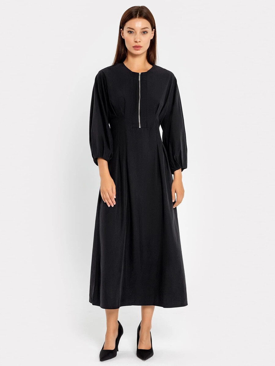 Платье женское из вискозы в черном оттенке домашнее женское платье из вискозы