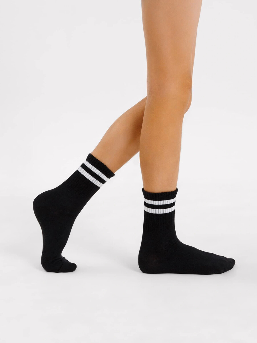 Носки детские черные с полосками мультипак (3 пары) носки детские wilson 2 пары серый