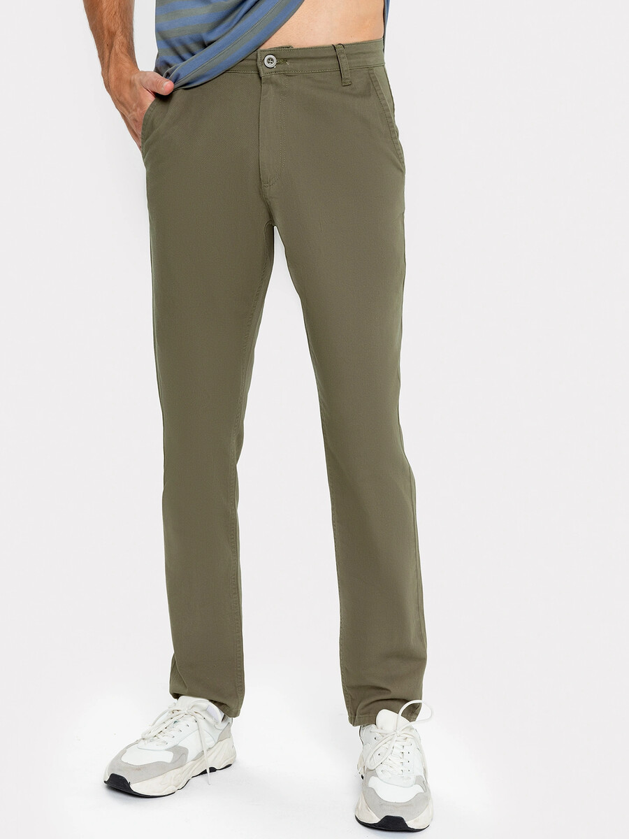 Мужские брюки джинсовые в зеленом оттенке Mark Formelle, цвет хаки 07624103 - фото 2