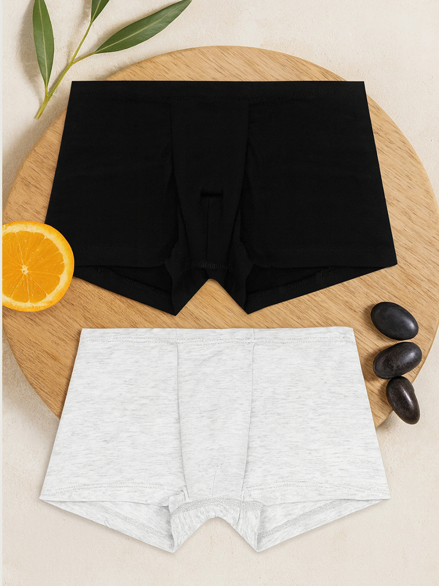 

Трусы-боксеры для мальчиков мультипак (2 шт.), Серый;серый меланж 4306-а