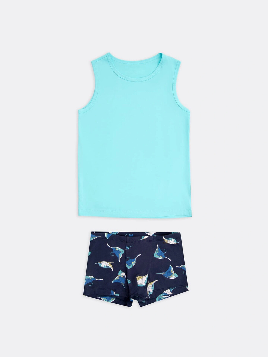 Комплект для мальчиков (майка, шорты) Mark Formelle, цвет бирюзовый 07624506 - фото 1