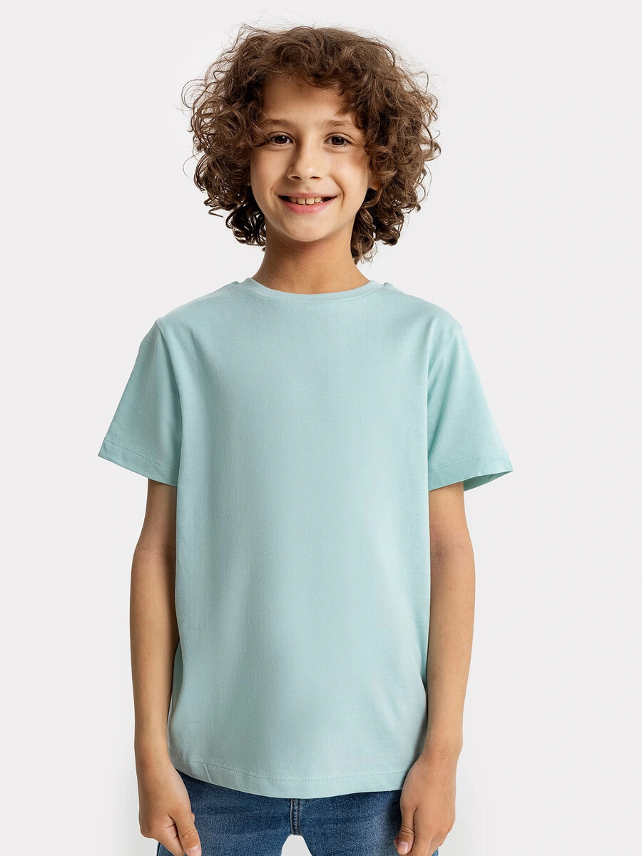 Футболка для мальчиков светло-голубая однотонная футболка для мальчиков голубая с принтом