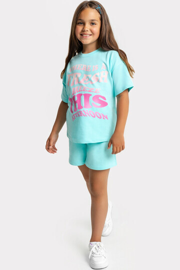 Комплект для девочек (футболка, шорты)