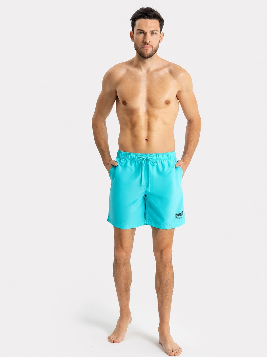фото Шорты мужские спортивные для купания в голубом цвете mark formelle