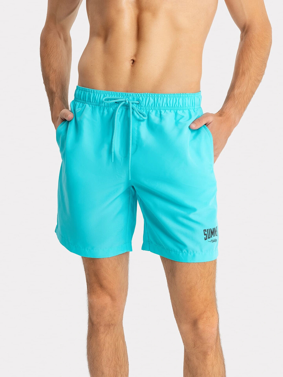 Шорты мужские спортивные для купания в голубом цвете шорты оверсайз серые с декором для мужчин