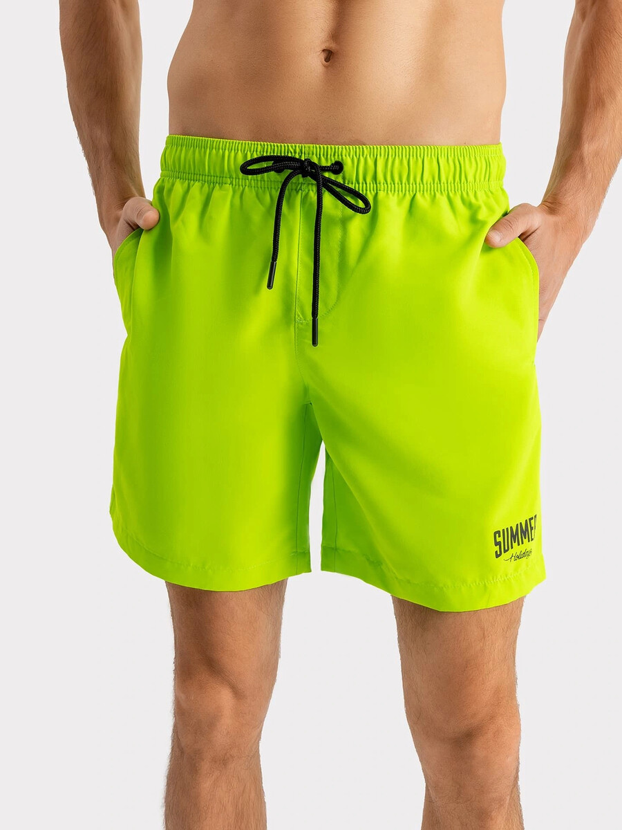 Шорты мужские спортивные для купания в зеленом цвете Mark Formelle