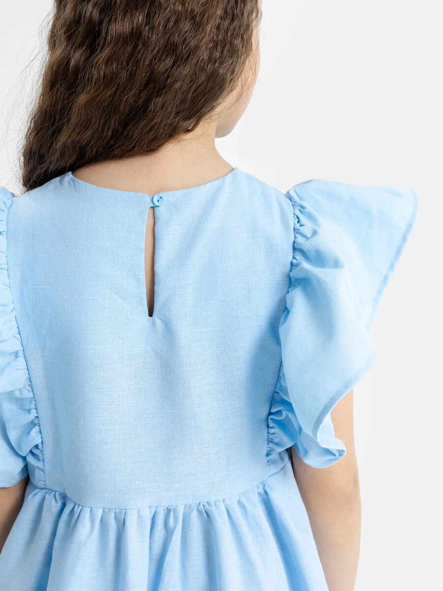 фото Платье для девочек в голубом оттенке с декоративными рукавами mark formelle