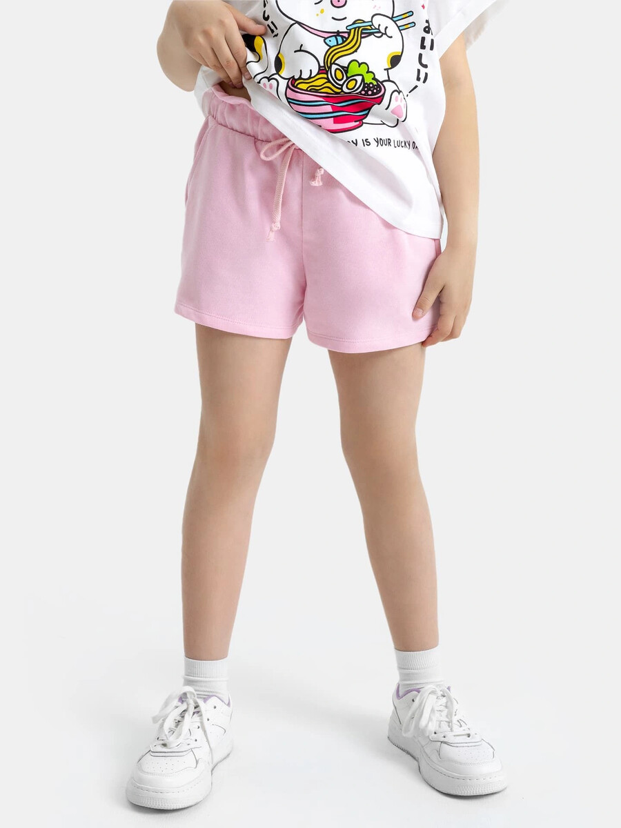 фото Шорты для девочек розовые со шнурком mark formelle