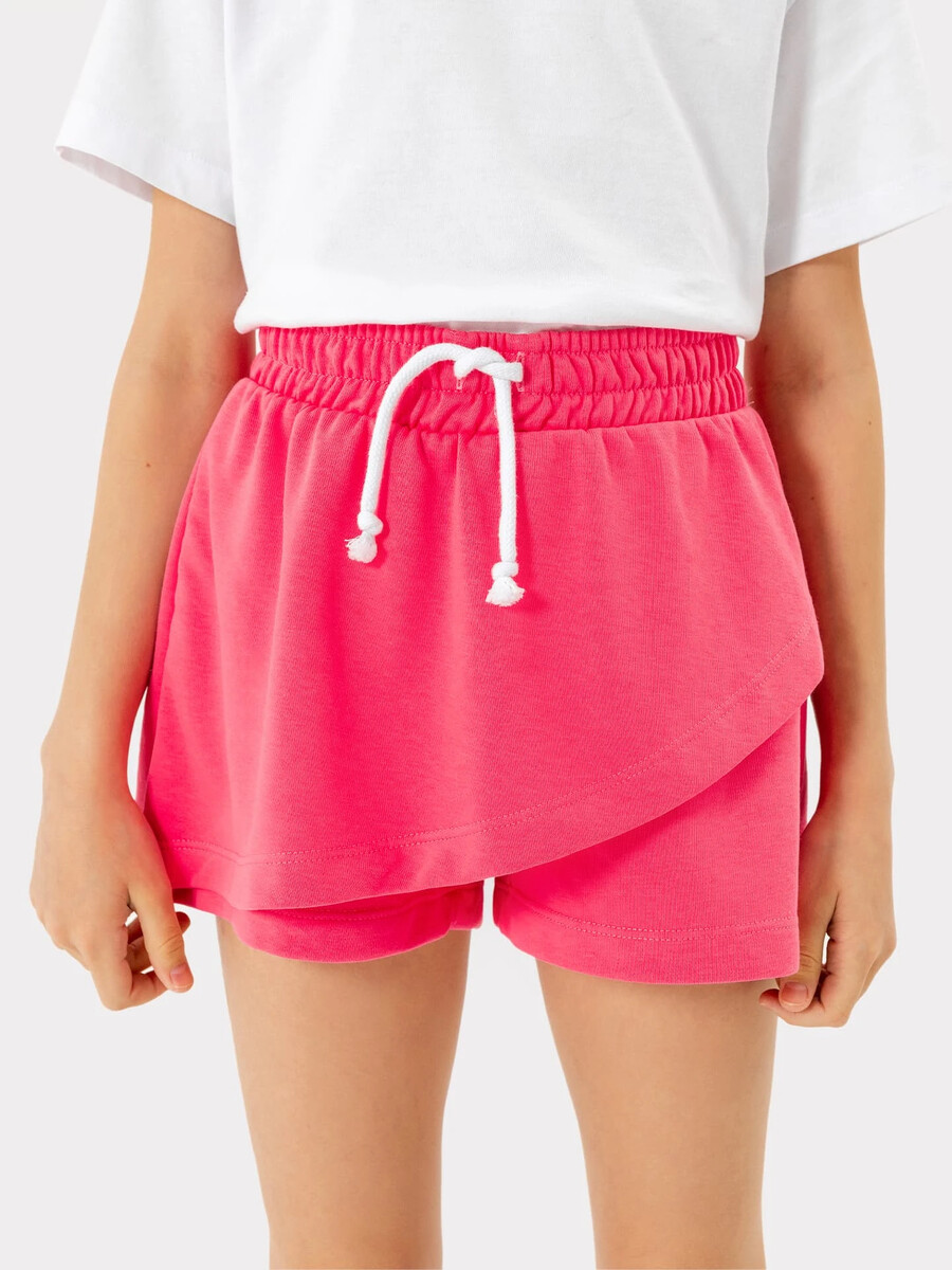 фото Шорты-юбка розового оттенка для девочек mark formelle