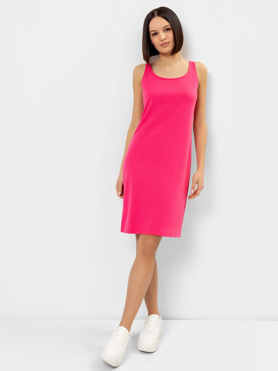 Платье женское ярко-розовое платье для собак кулирка l дс 32 ош 38 42 ог 44 48 розовое с серыми полосками