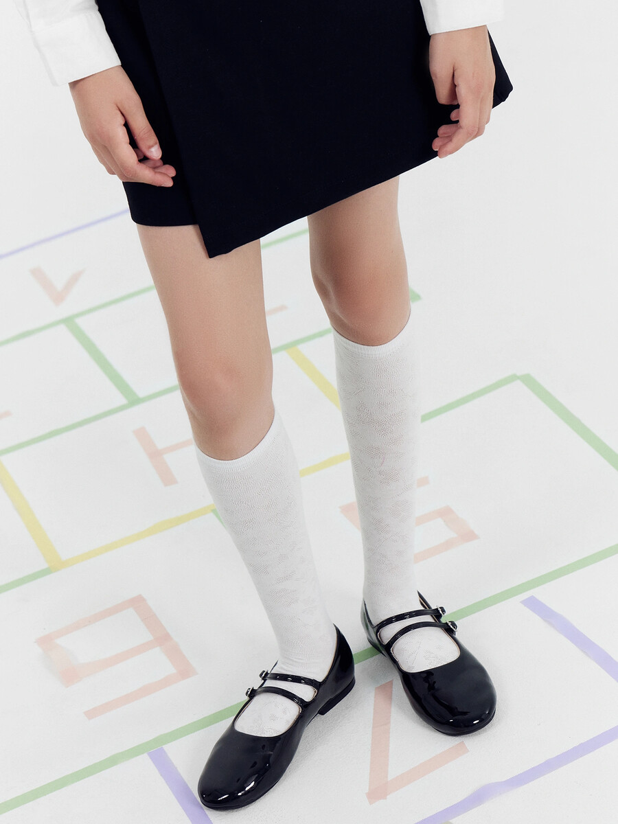 

Гольфы детские ажурные в белом цвете, Белый