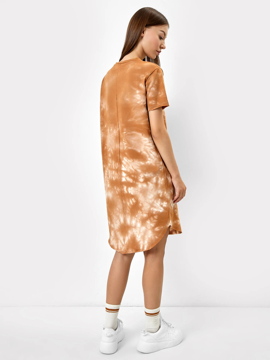 Платье женское Mark Formelle, цвет бежевый с эффектом тайдай 07625921 - фото 3