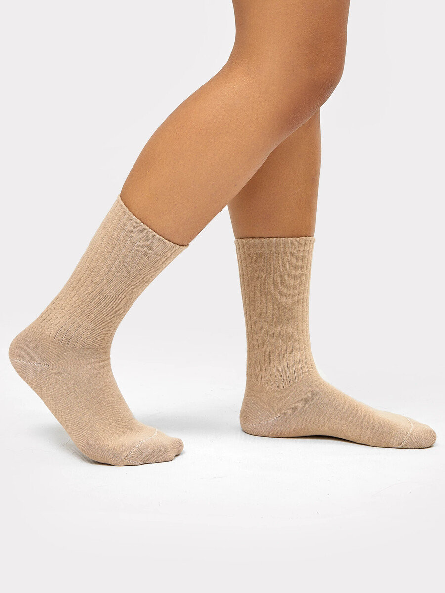 Высокие женские носки в коричневом цвете носки женские organomica sport белый