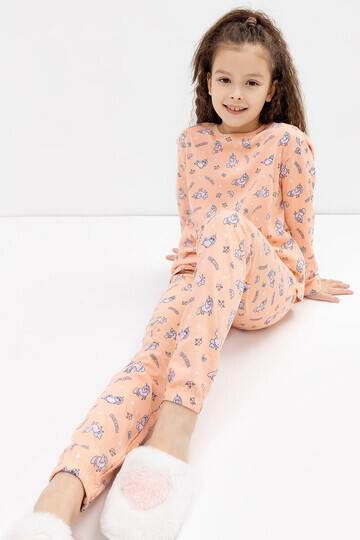 Пижама для девочек (лонгслив, брюки)