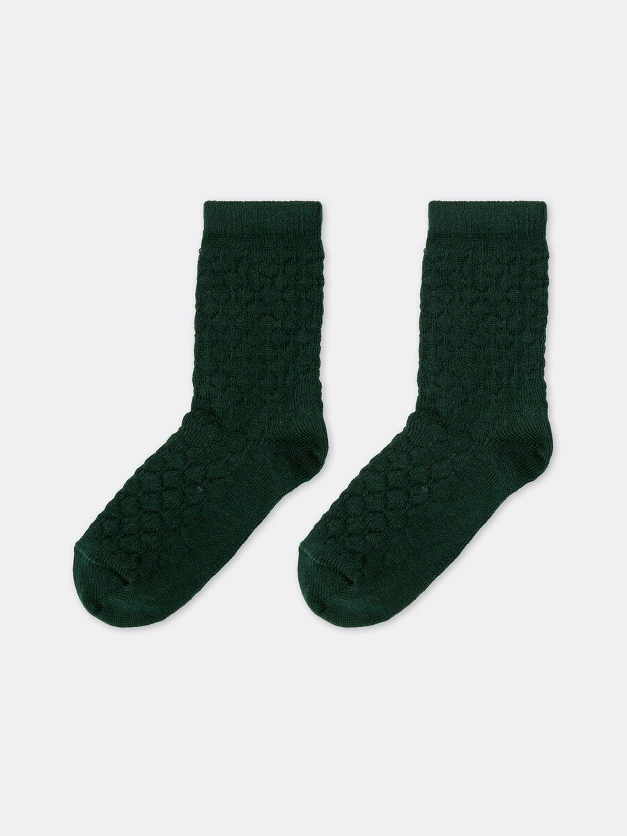 фото Высокие женские шерстяные носки нефритового цвета mark formelle