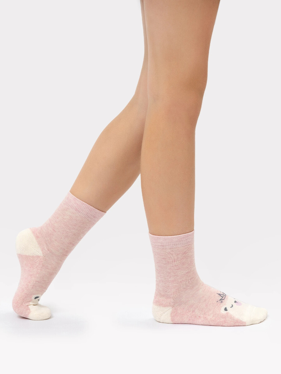 Детские носки с махровой стопой в расцветке