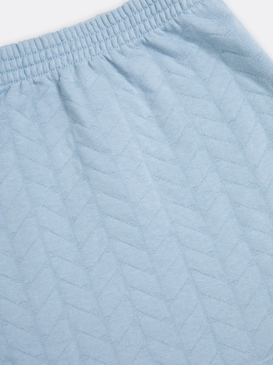 фото Юбка мини из капитона серо-голубого цвета для девочек mark formelle