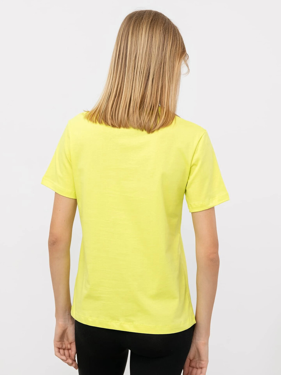 Однотонная женская футболка в оттенке Mark Formelle, цвет желтый 07627249 - фото 2