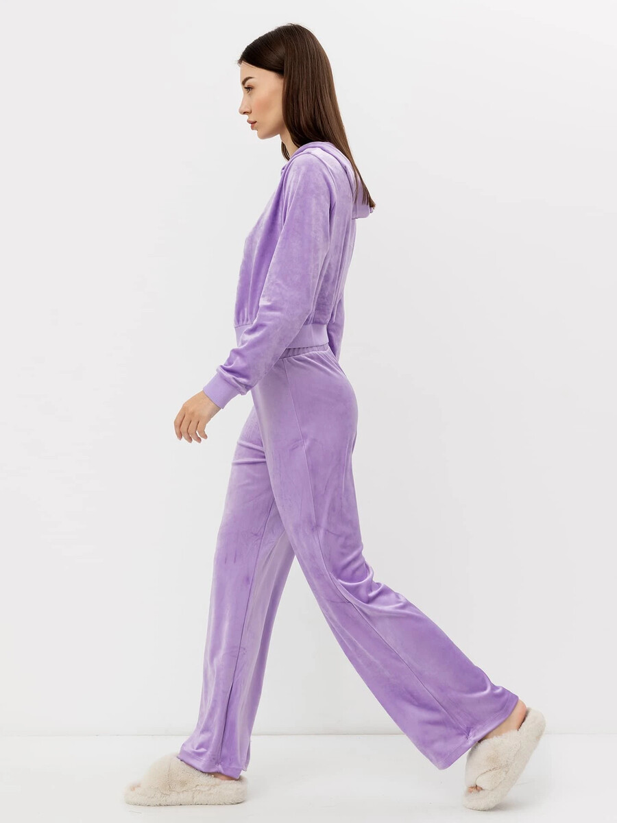 Свободные велюровые брюки фиолетового цвета Mark Formelle
