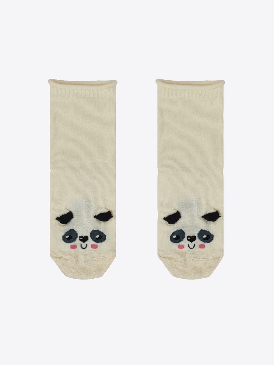 фото Детские носки кремового цвета с декоративными ушками mark formelle