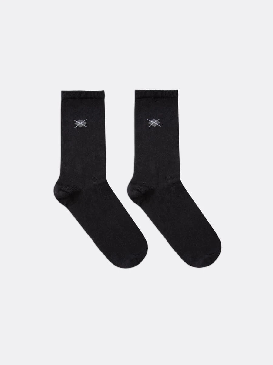 Детские носки с миниатюрным ромбиком Mark Formelle, цвет черный 07627388 - фото 2