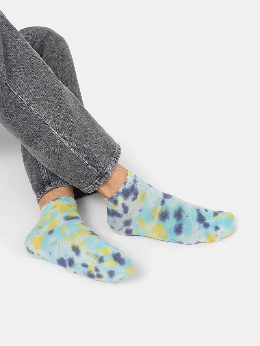 Короткие мужские носки в расцветке тай-дай