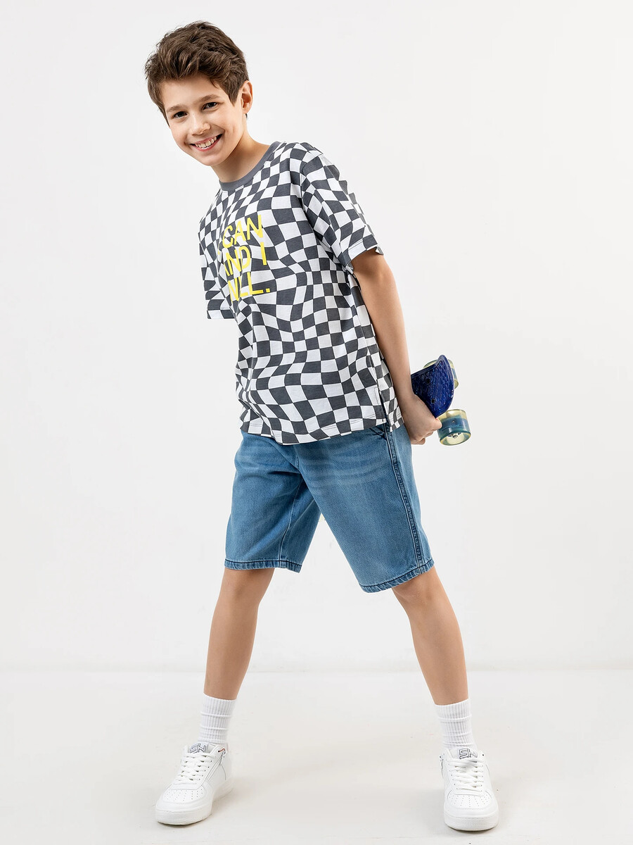 фото Джинсовые шорты голубого цвета для мальчиков mark formelle