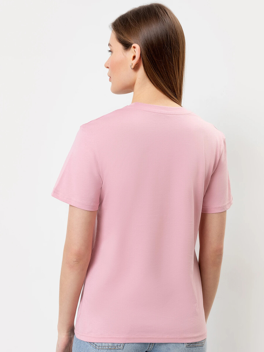Свободная хлопковая футболка в оттенке Mark Formelle, цвет розовый 07627526 - фото 4
