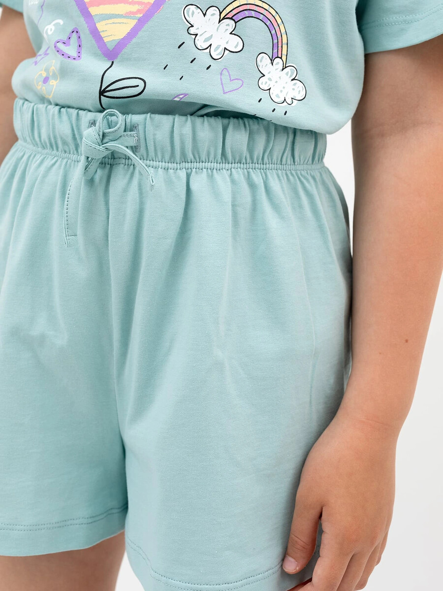 фото Свободные шорты мини в мятном цвете для девочек mark formelle