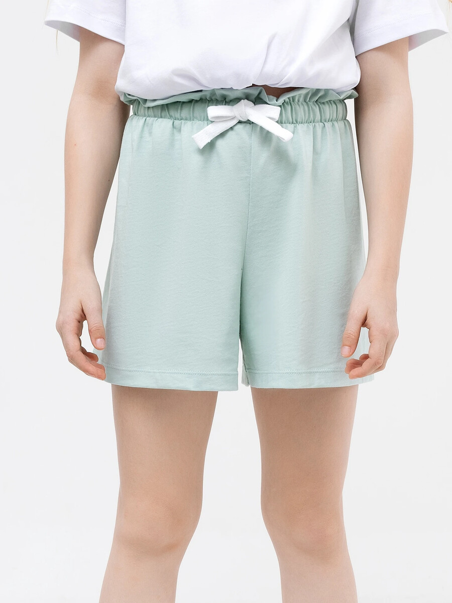 фото Хлопковые шорты мини для девочек mark formelle