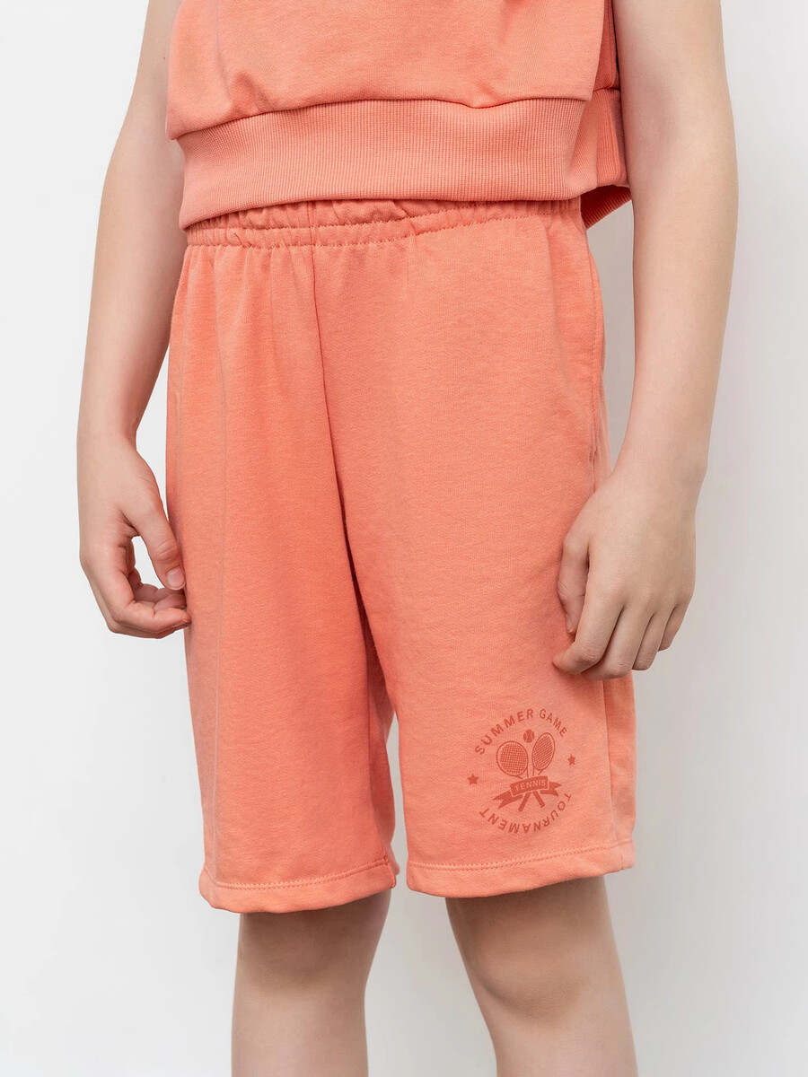 Свободные шорты для мальчиков Mark Formelle, цвет оранжевый +печать 07627890 - фото 2
